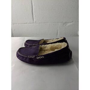 UGG Australia Ansley Womens Purple Suede‎ Moccasin Slippers Slip On Sz 5.5